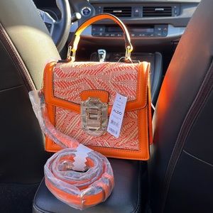 Brand aldo size mini bag color orange